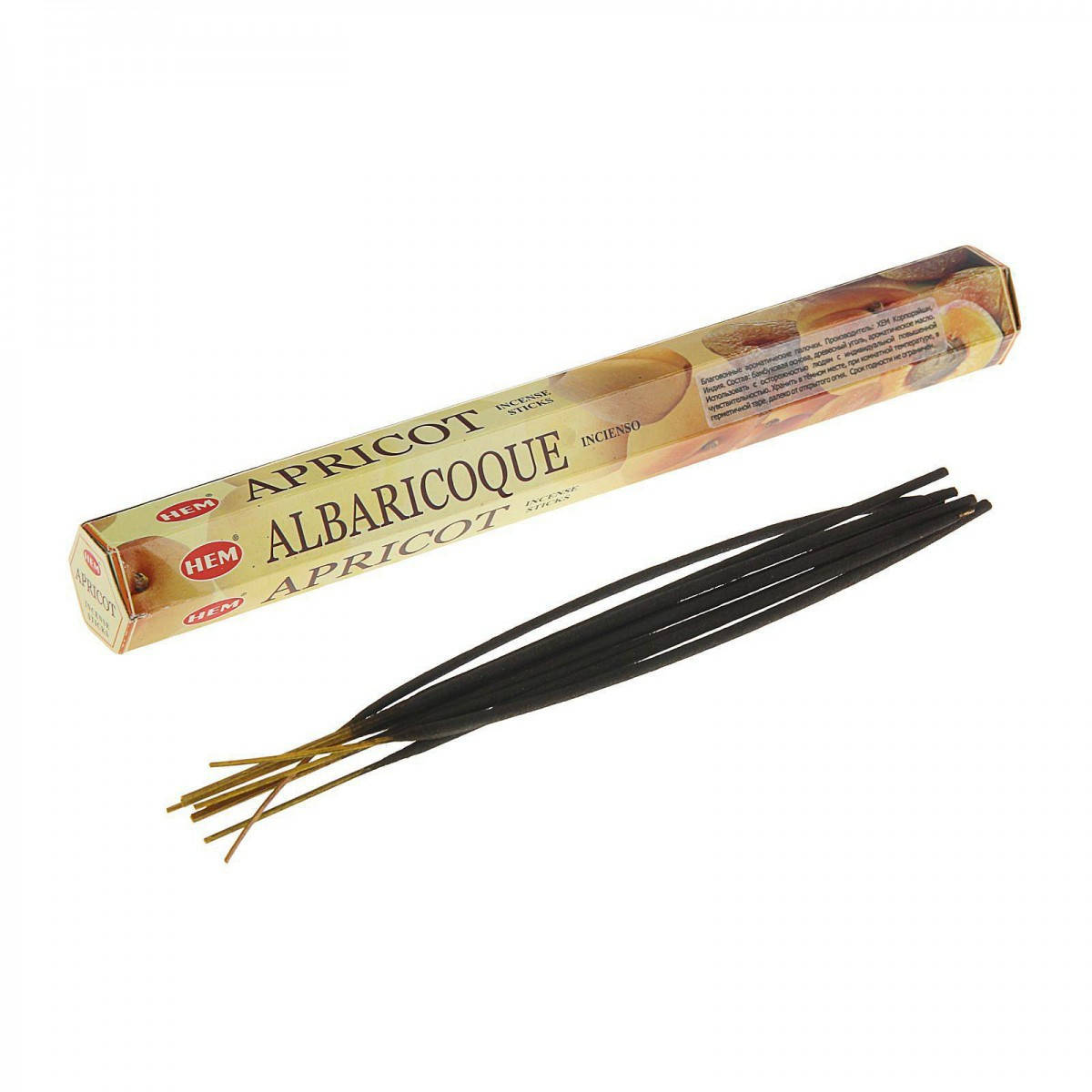 

Аромапалочки Apricot (Абрикос) (Hem) шестигранник 20 палочек благовоние