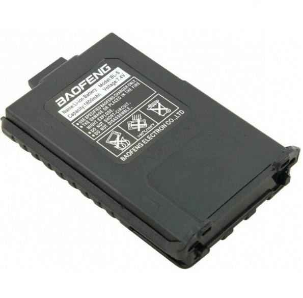 

Аккумуляторная батарея Baofeng BL-5 1800мАч для раций Baofeng UV-5R UV-5RA UV-5RE DM-5R