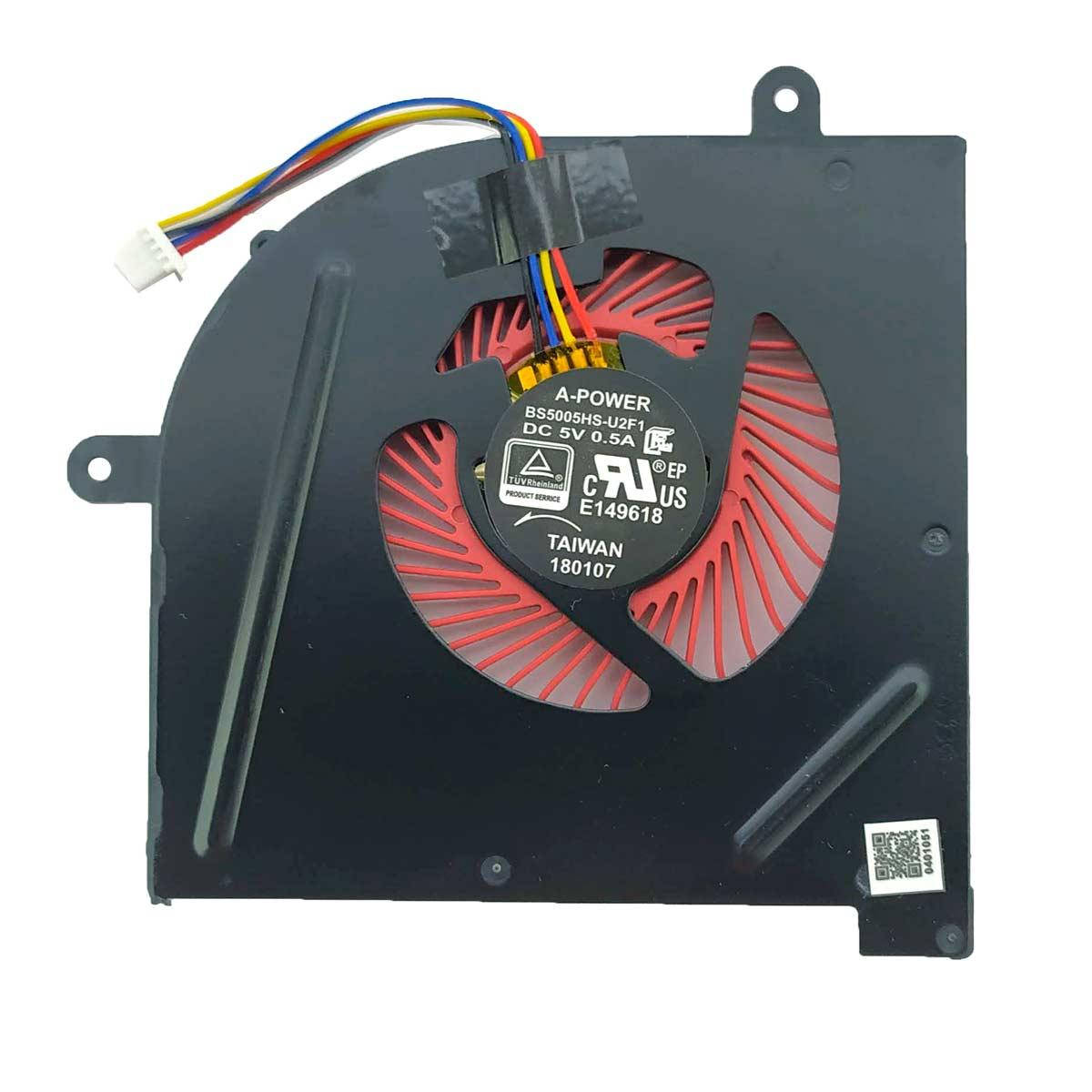 

Вентилятор кулер для MSI GS63VR, GS73VR, GS73, GS62, (красные лопасти, для CPU)