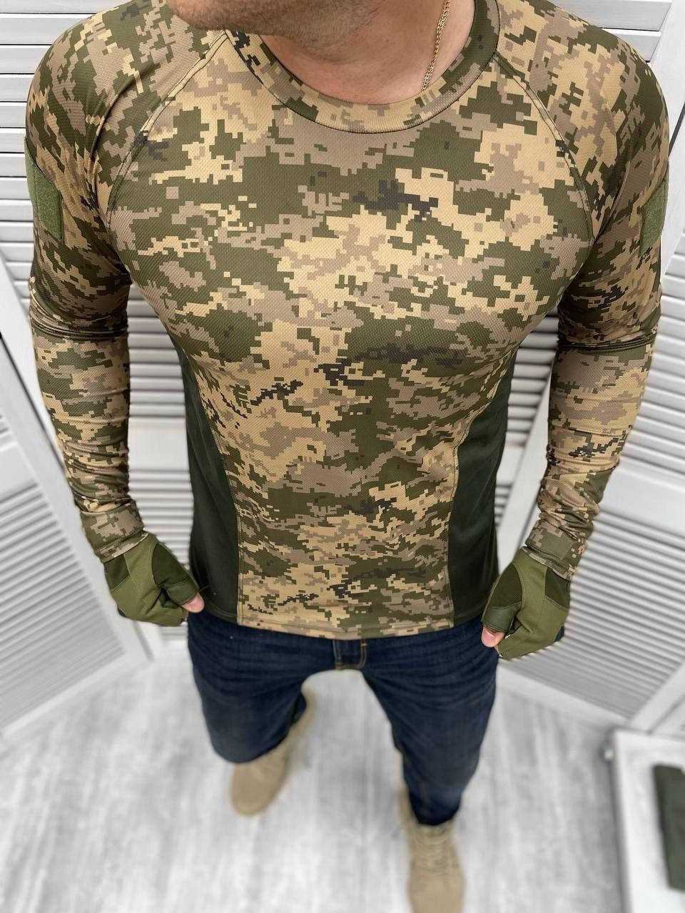 

Тактический лонгслив рашгард пиксель S-XXL размер