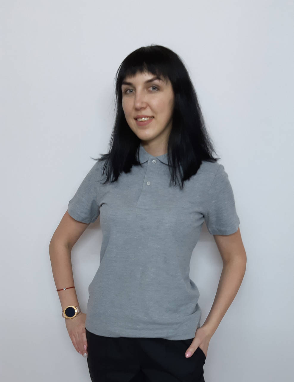 

Футболка трикотажная Polo короткий рукав XL, Серый