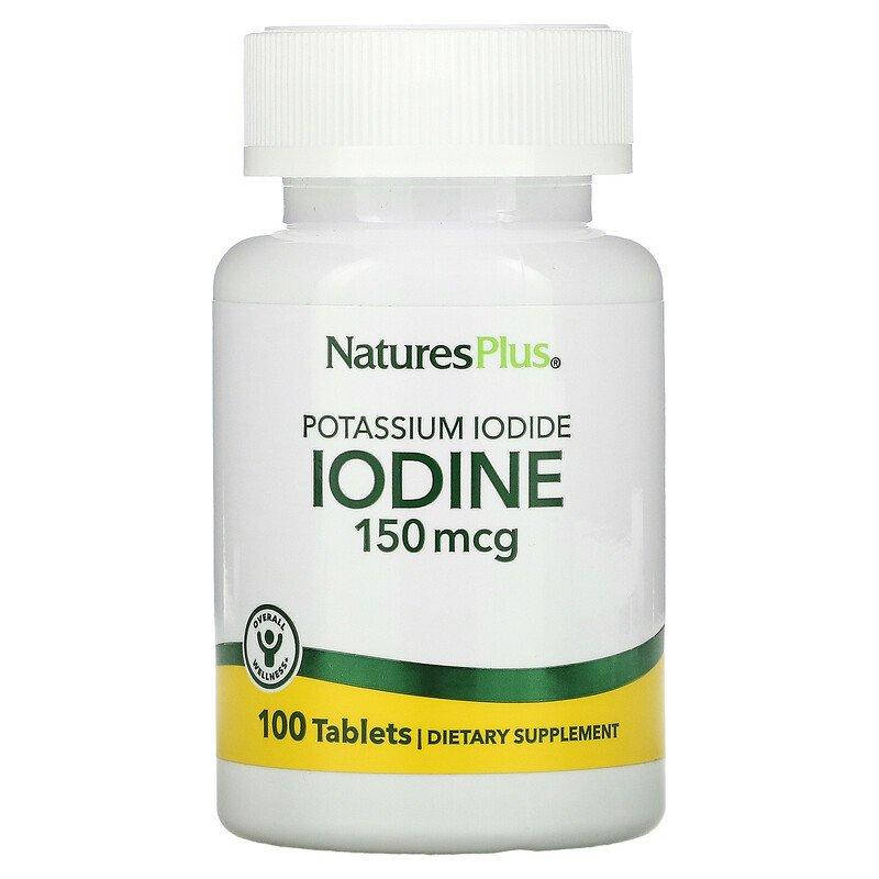 

Йод (Йодид калия), 150 мкг, 100 таблеток, Nature's Plus, (NAP-03371)