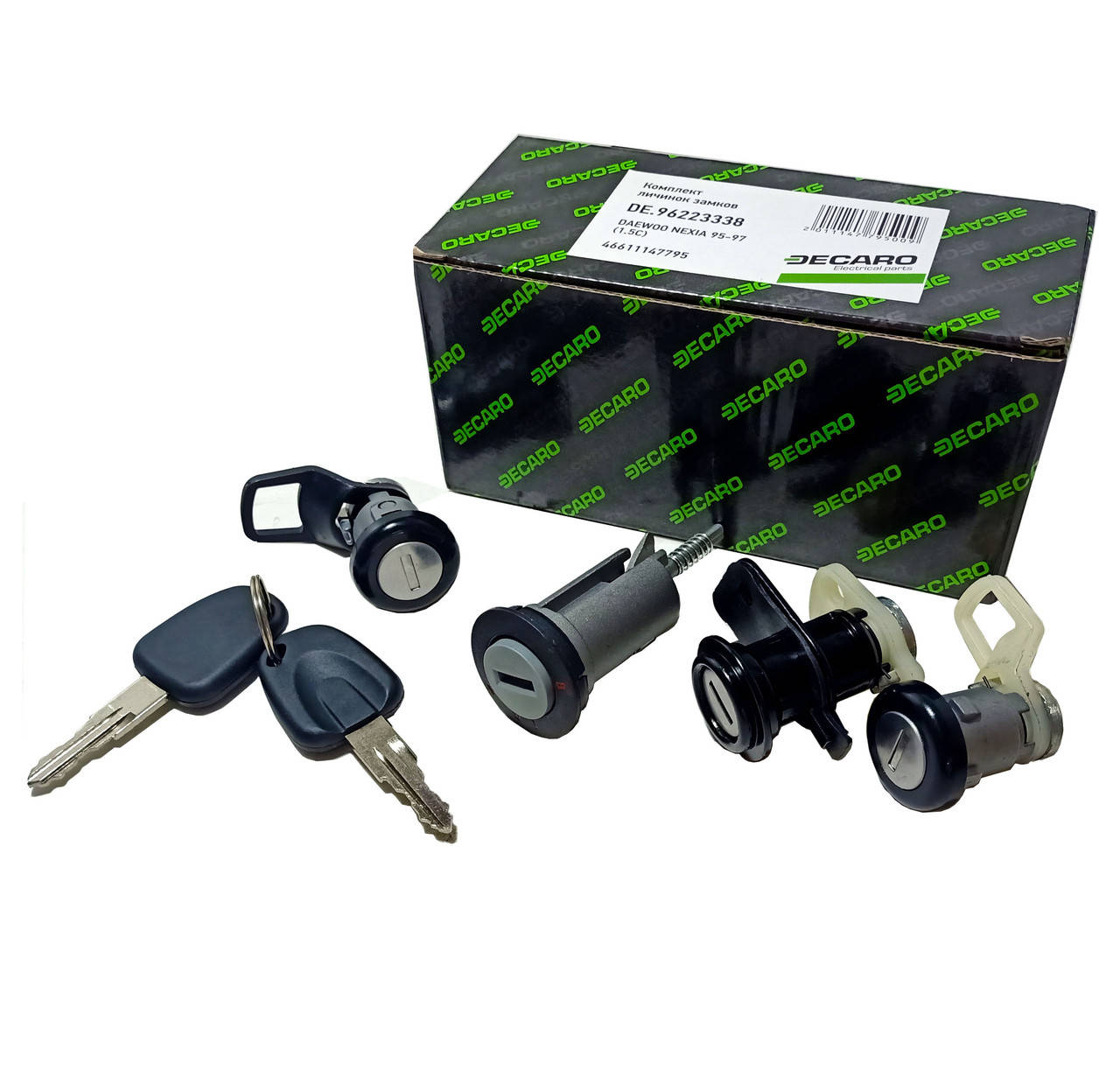 

Комплект замков Нексия 95-97 (1.5C) DECARO, DE.96223338