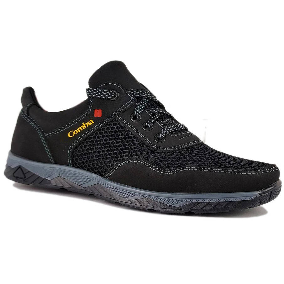 

40р и 42р !!! Кроссовки мужские летние сетка черные (Кл-23чср), Черный