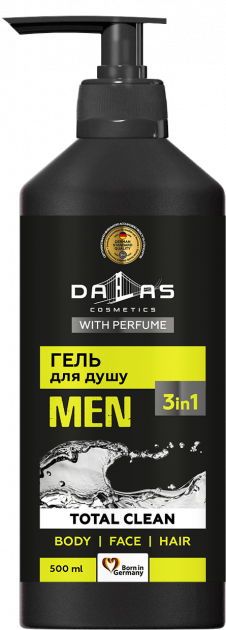 

Гель для душа Dalas Total Clean 3в1 Мужской 500 мл 2652