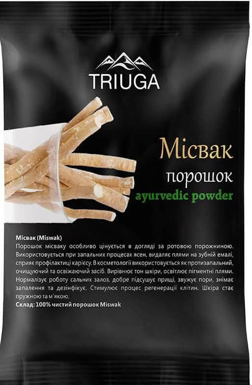 

Натуральный аюрведический порошок Мисвак, 50г, Триюга