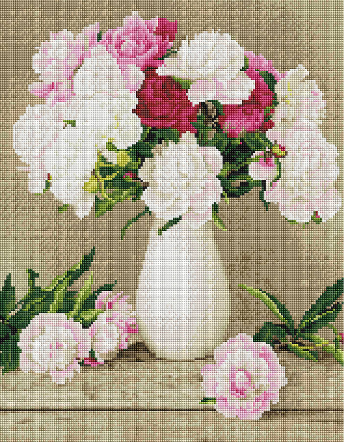 

Алмазная мозаика Брашми Нежные пионы (GF4062) 40 х 50 см (На подрамнике)