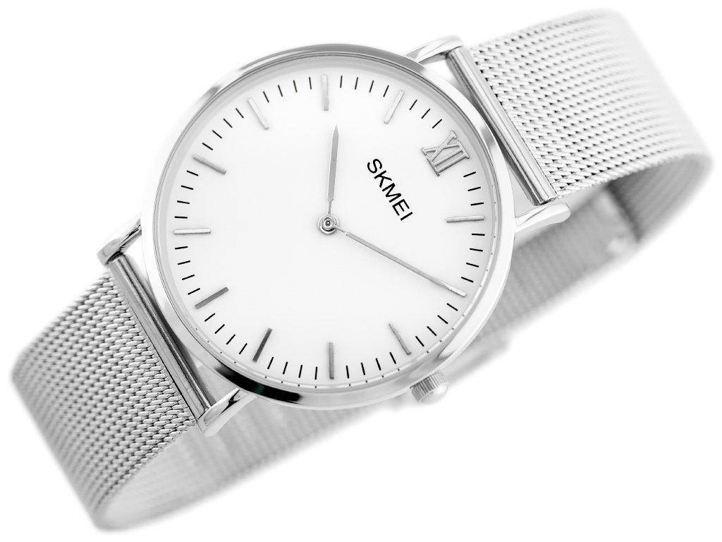 

Наручные женские часы Skmei 1182 ультратонкие Серебристые