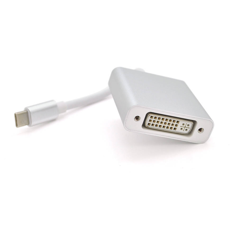 

Конвертер Type-C (тато) на DVI (мама) 10cm, GOLD, 4K / 2K Пакет