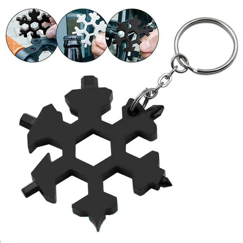 

Мультитул-снежинка 18 в 1 SNOWFLAKE WRENCH TOOL Черный