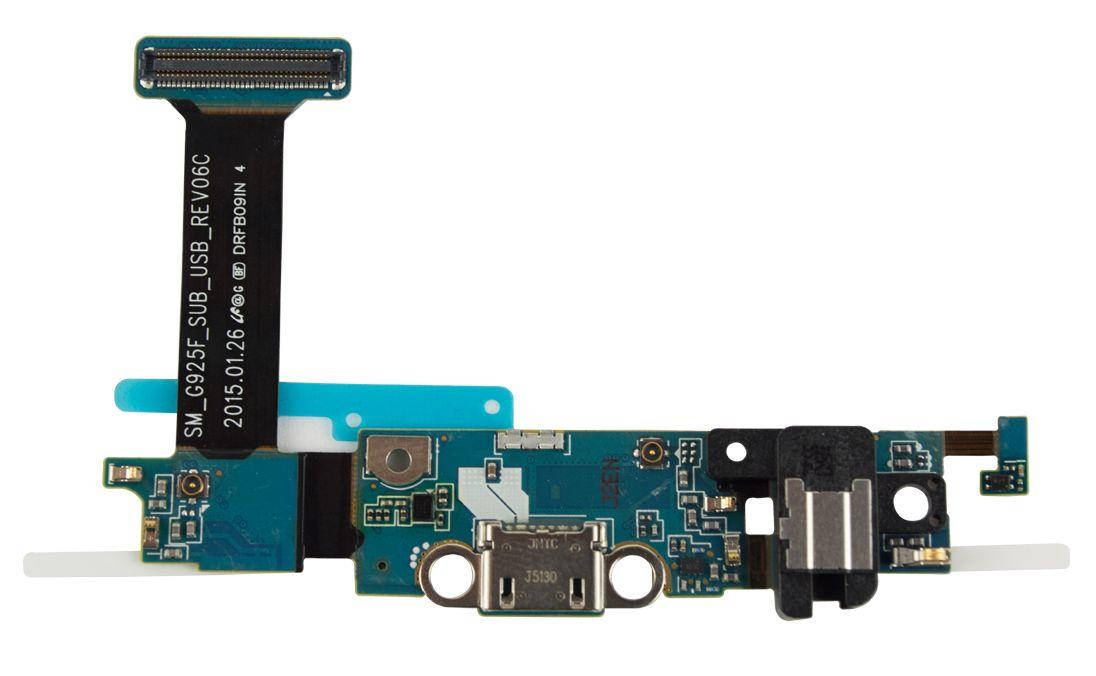 

Нижняя плата Samsung Galaxy S6 Edge G925F с разъемом зарядки наушников микрофоном и сенсорными кнопками