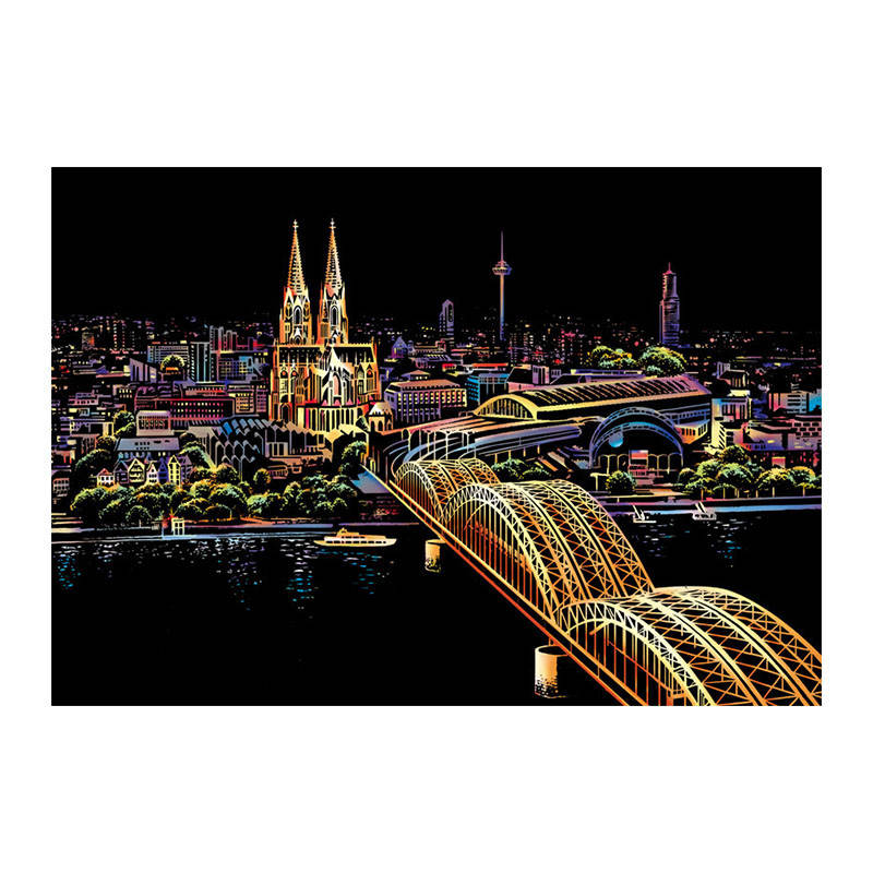 

Скретч-картина YUELU P1-A08 Cologne Cathedral Кёльнский собор рисование царапинами