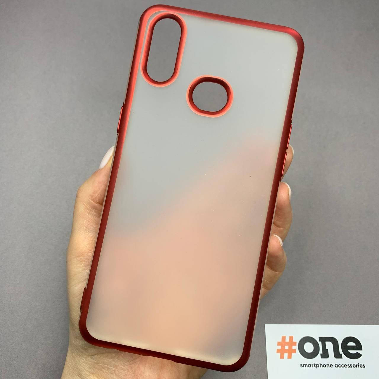 

Чехол для Samsung Galaxy A10s матовый плотный чехол на телефон самсунг а10с красный MBL