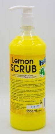 

Паста (скраб) для мытья рук Helpix "Lemon Scrub" 1 л, с дозатором.
