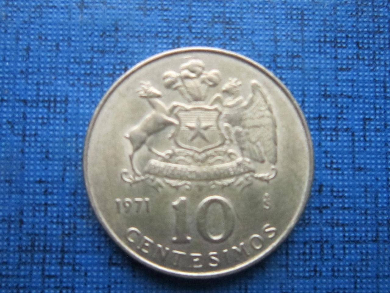 

Монета 10 сентезимо Чили 1971