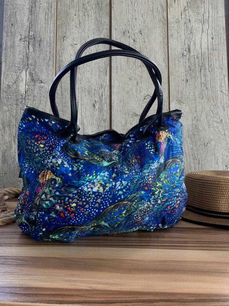 

Женская цветная большая сумка код 7-2604, Синий