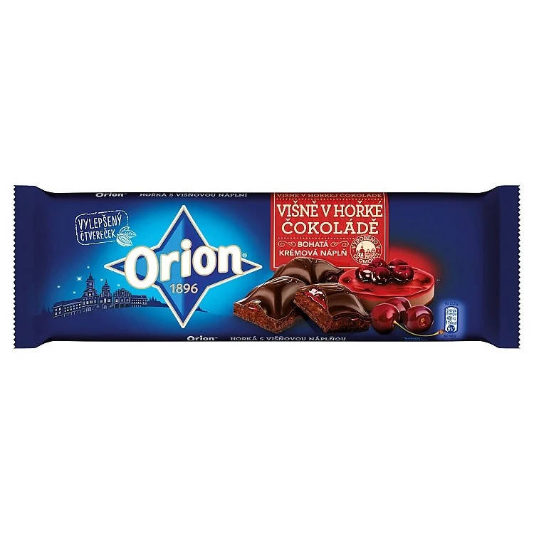 

Шоколад Черный Орион с Вишневой Начинкой Orion Visne v Horke Cokolade 240 г Чехия
