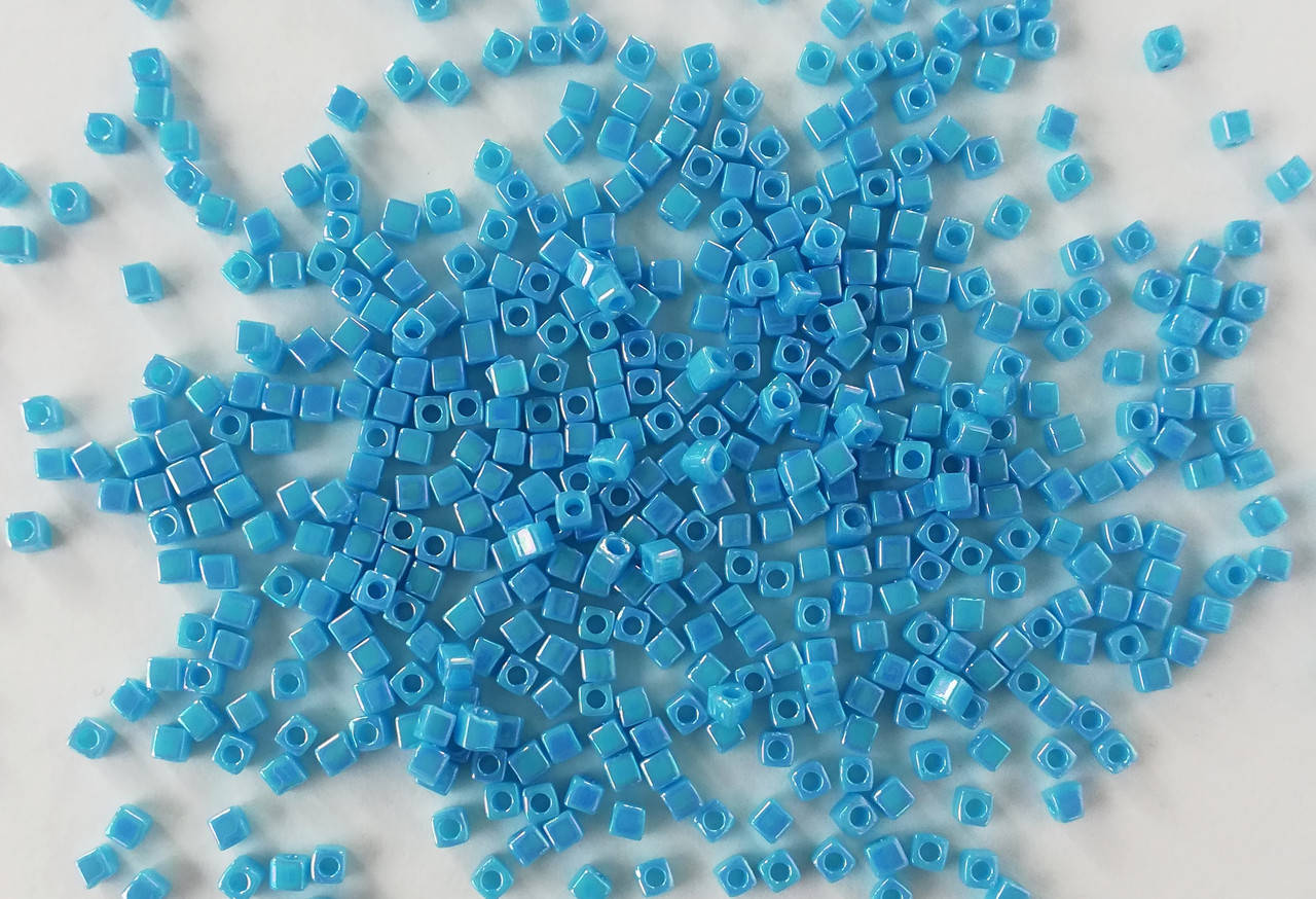 

Miyuki Square Beads 1,8 мм SB0482 Opaque Turquoise Blue AB