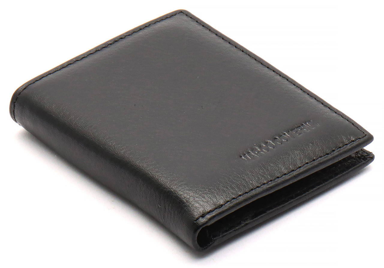 

Черное маленькое портмоне на магните с зажимом MARCO COVERNA MC-101Н-1, Черный