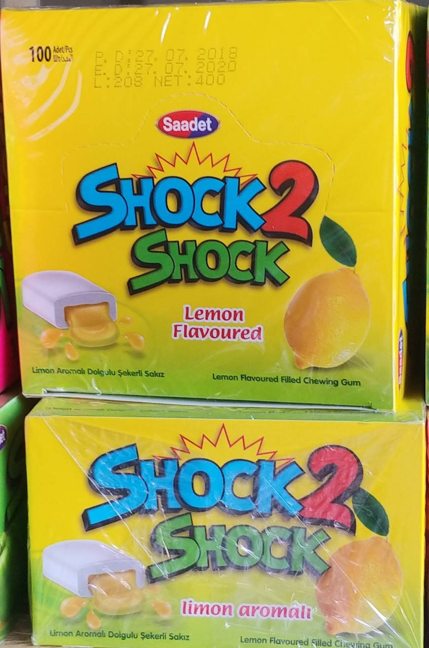 

Жевательная резинка с жидким центром со вкусом лимона Shock2Shock 100 шт Турция