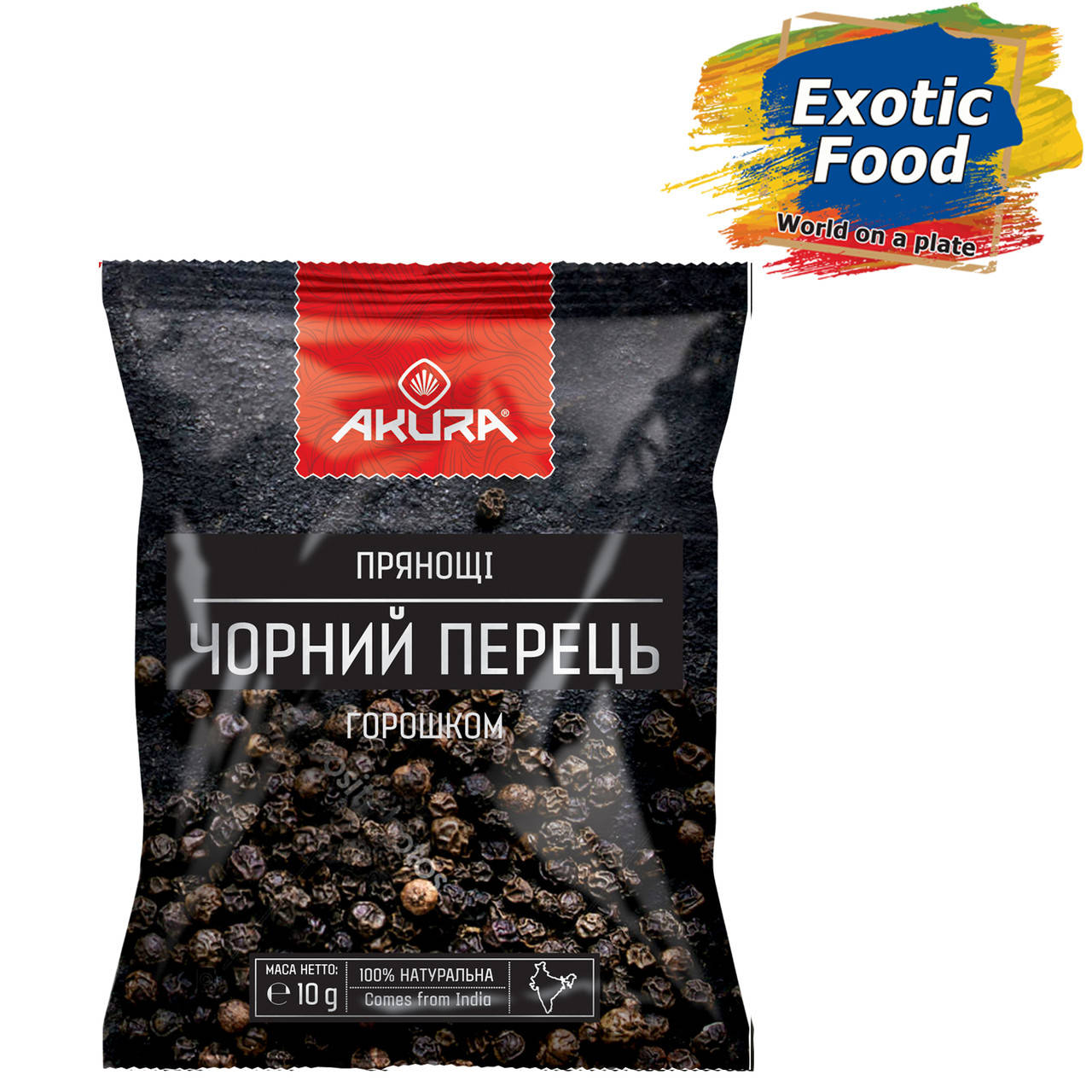 

Перец черный (горошек) ТМ "AKURA", 15г