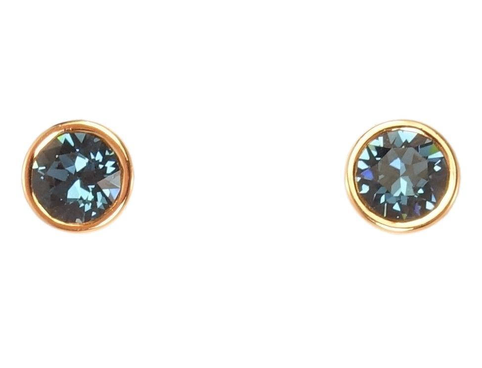 

Серьги Xuping Позолота 18K с кристаллами Swarovski гвоздики "Синий Кристалл в Глухой Оправе" ø 5,5мм