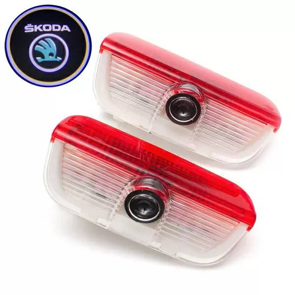 

Штатная Led подсветка двери с логотипом Skoda Superb