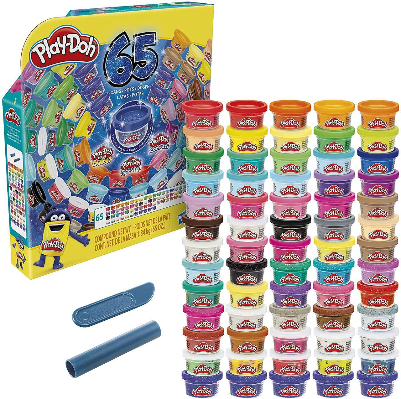 

Игровой набор пластелину Play-Doh Юбилейный 65 банок (F1528), Разные цвета