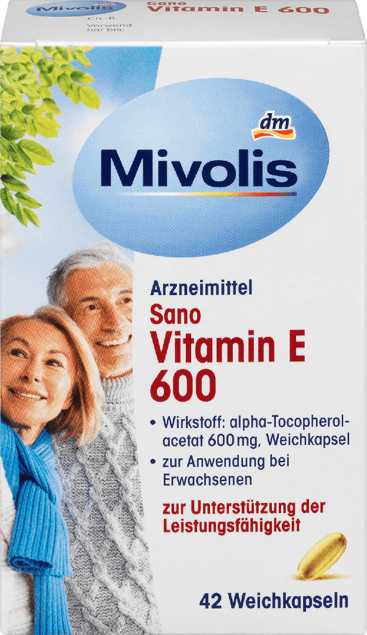 

Биологически активная добавка Mivolis Sano Vitamin E 600, 42 шт.