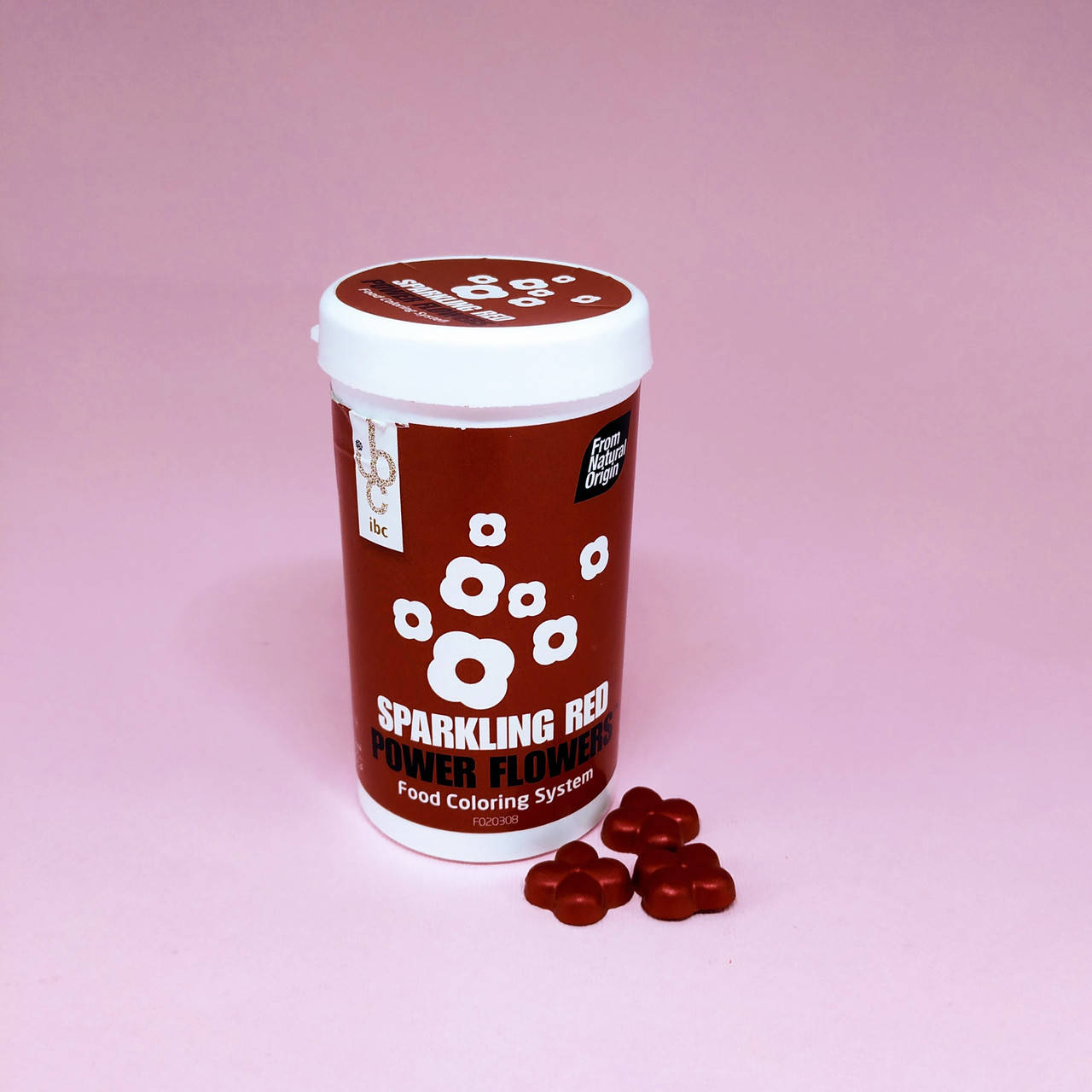 

Краситель для шоколада перламутровый Power Flower Sparkle Красный блеск - 1 шт (цветочек)