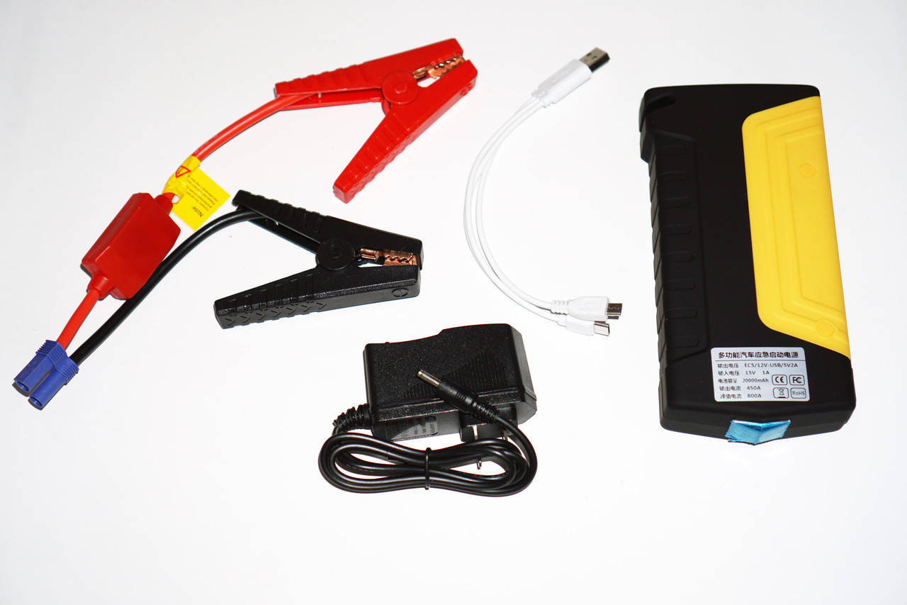 

Car jump starter Power Bank 20000 mah (пусковое устройство для машины) + фонарик 2 USB