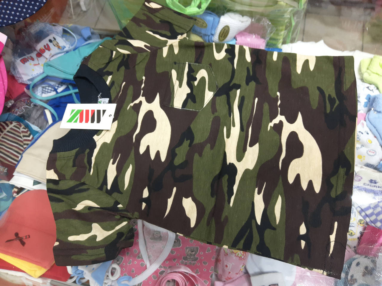 

Футболка для мальчика Милитари с карманом р.104 110