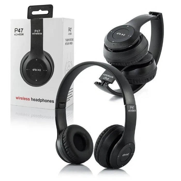 

Наушники MDR P47+BT / Наушники беспроводные bluetooth microSD Mp3 с плеером, Черный