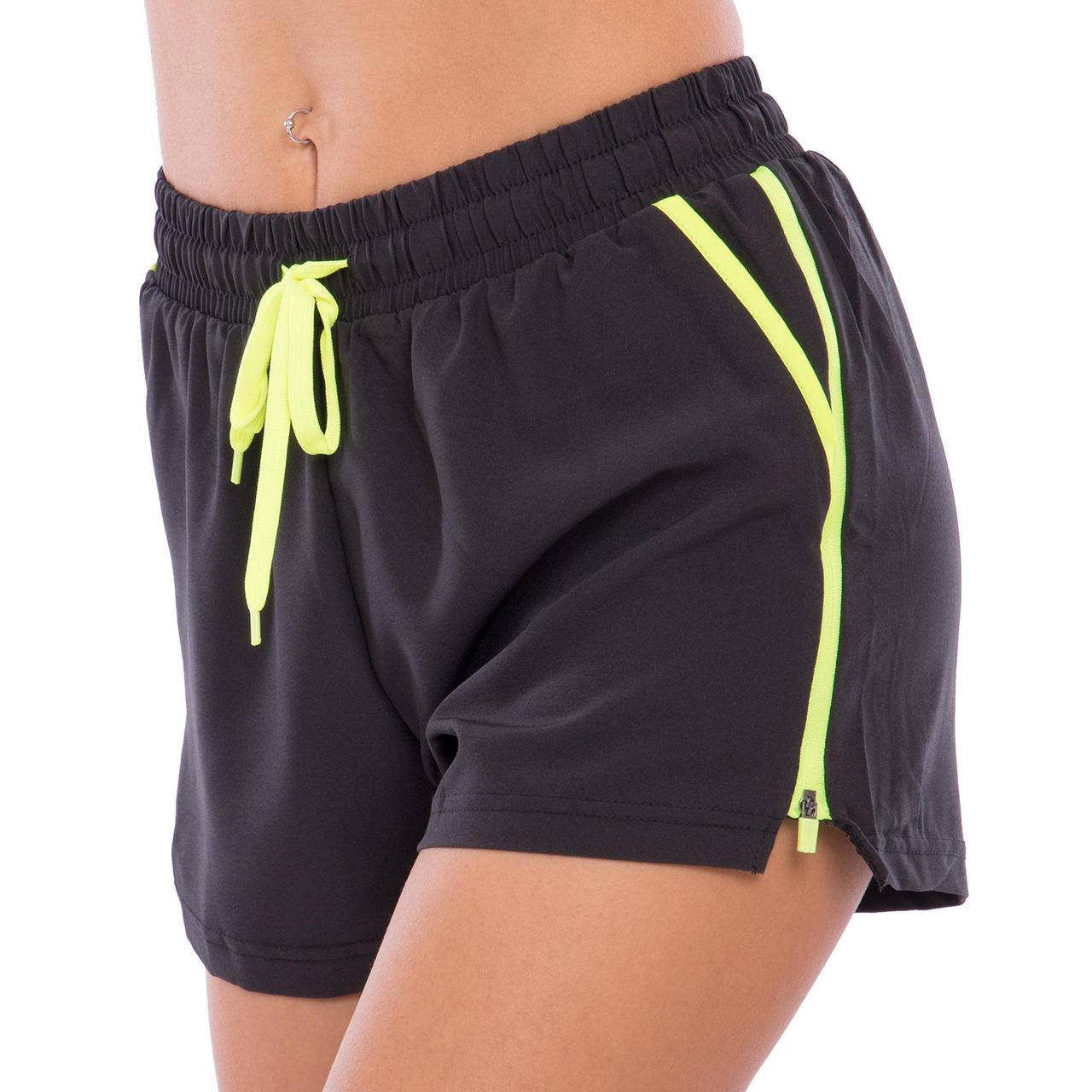 

Шорты короткие двойные спортивные женские VX DK053 S-L цвета в ассортименте, Черный