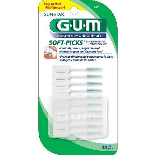 

Набор межзубных щеток с фторидом GUM Soft Picks, стандартная, 40 штук
