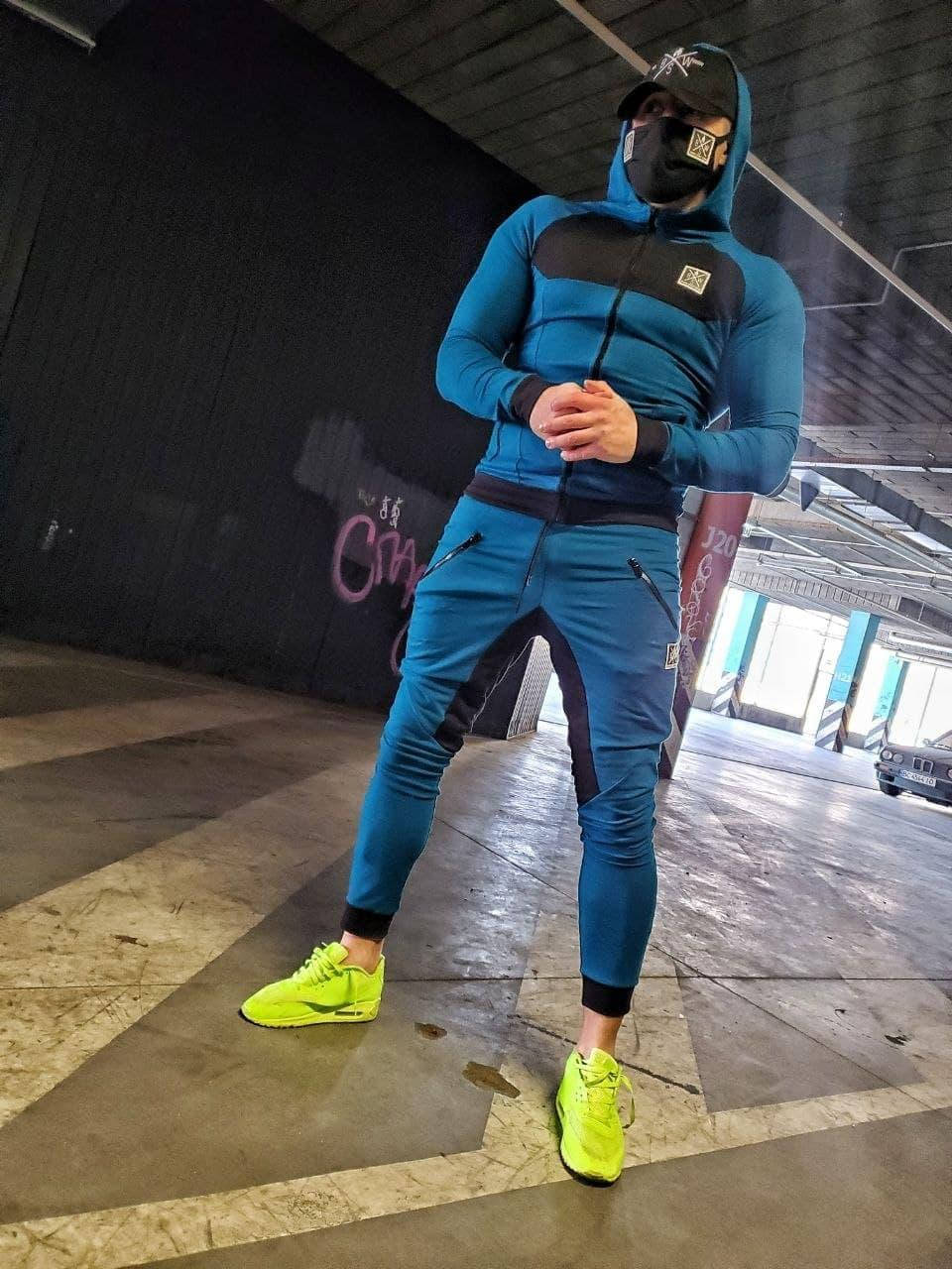 

Мужской стильный спортивный костюм brave sport wear (в синем цвете) M, Синий