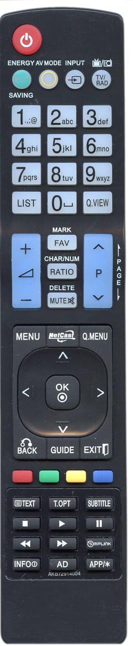 

Пульт для LG AKB72914004