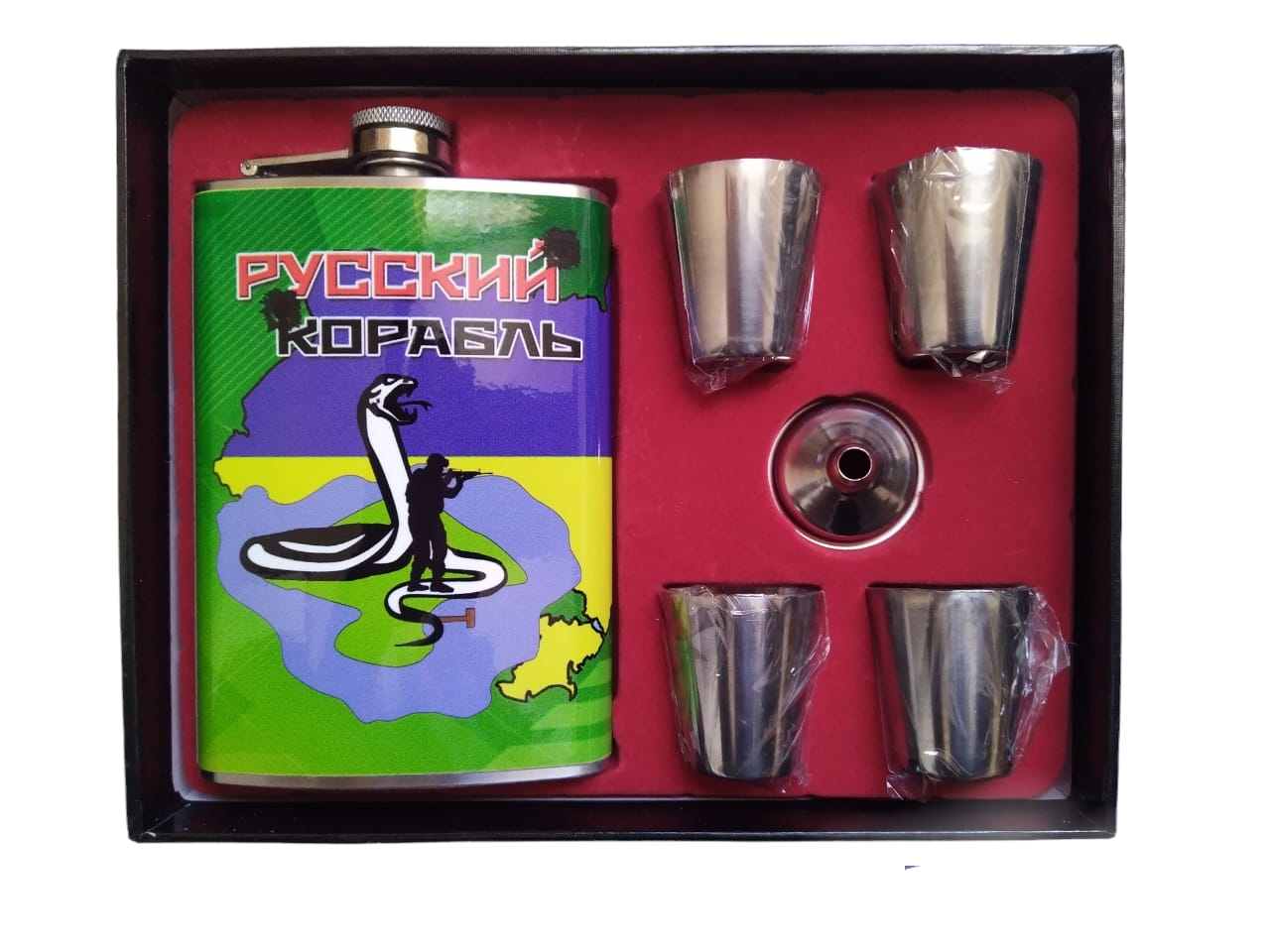 

Набор Фляга Русский военный корабль, иди на х..й 270 мл