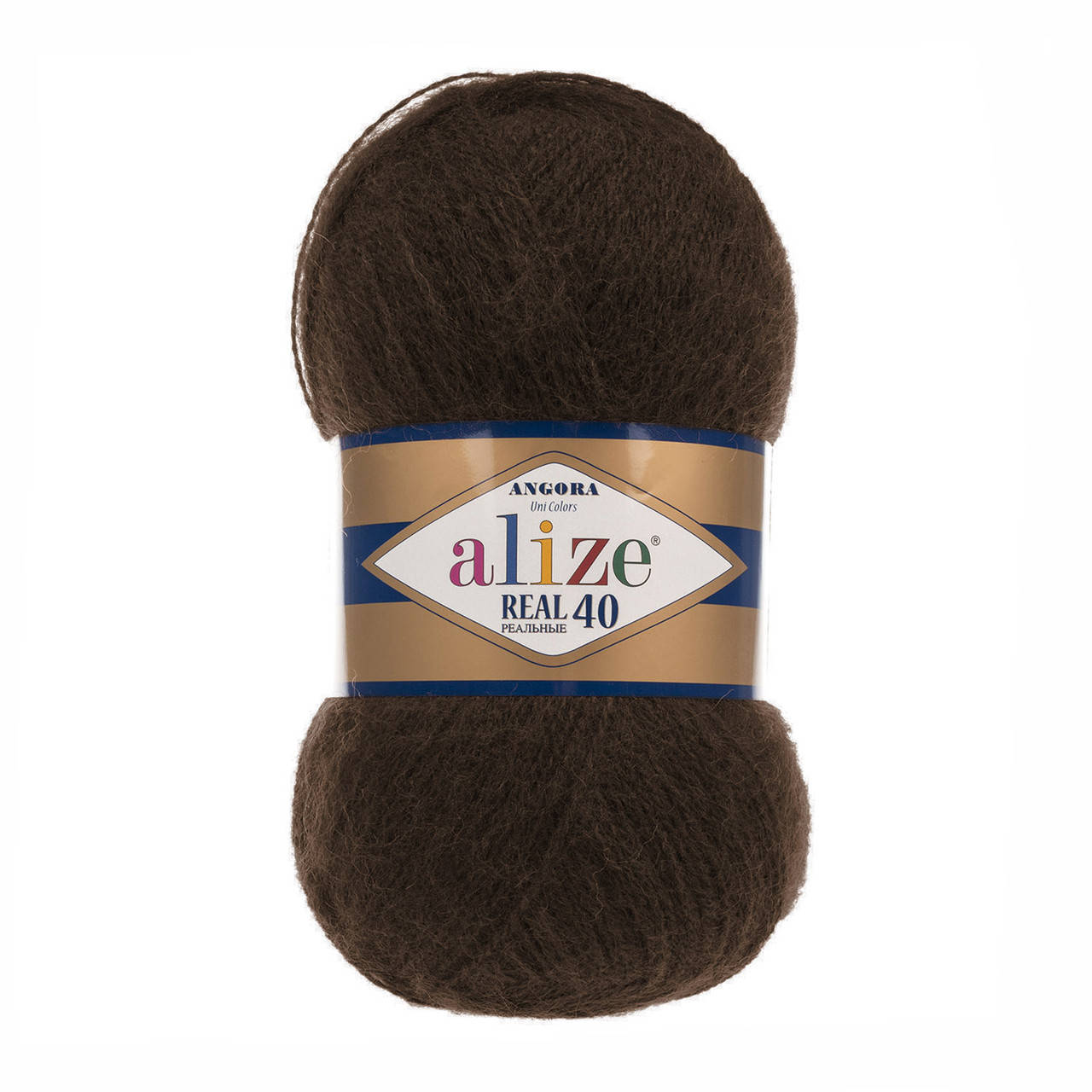 

Alize ANGORA REAL 40 коричневый №201