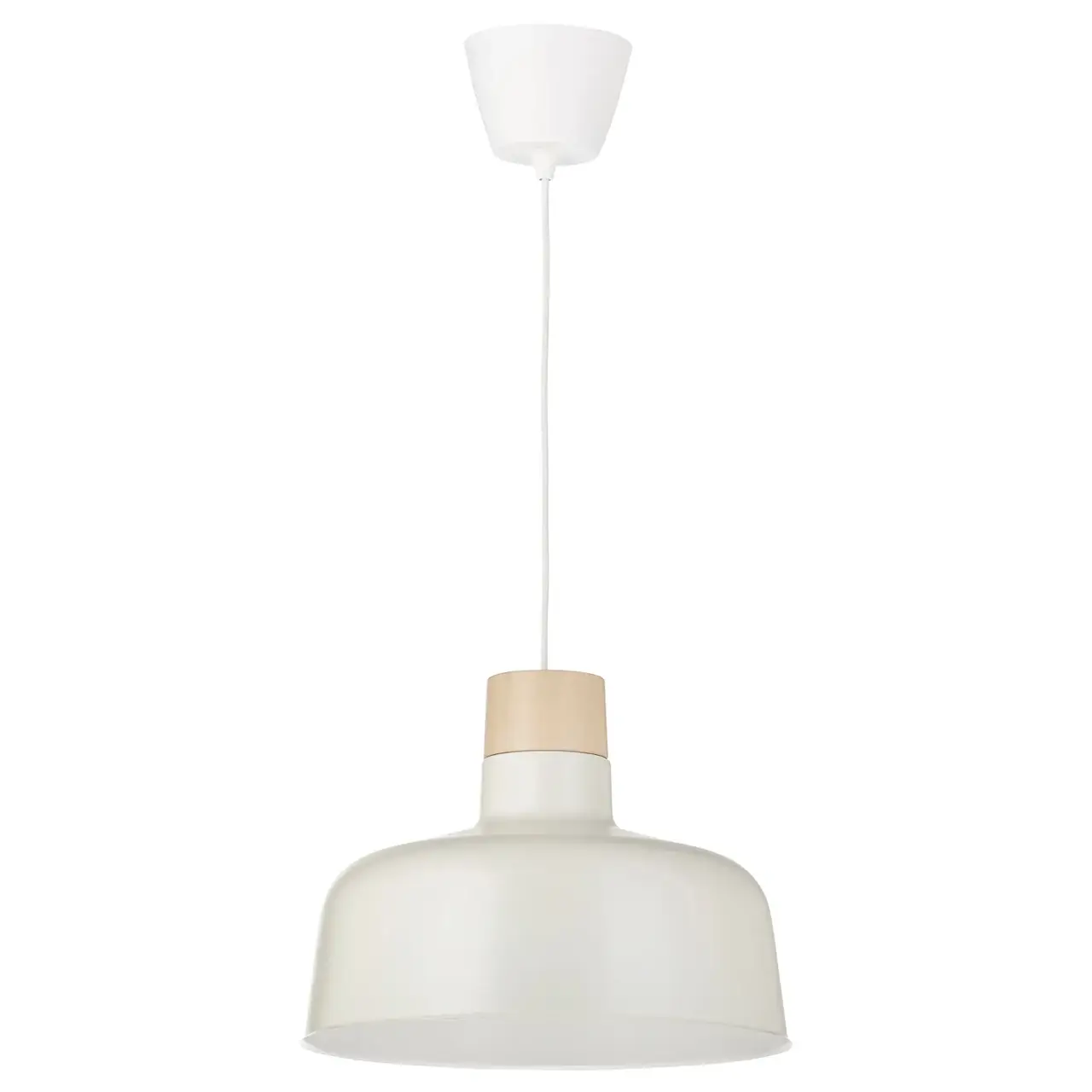 

IKEA BUNKEFLO Подвесной светильник, белый / береза (604.883.90)