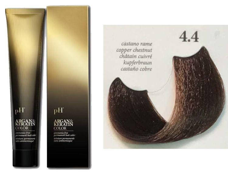

Краска для волос с арганом и кератином 4.4 медный каштановый pH laboratories pH Argan&Keratin, 100 мл