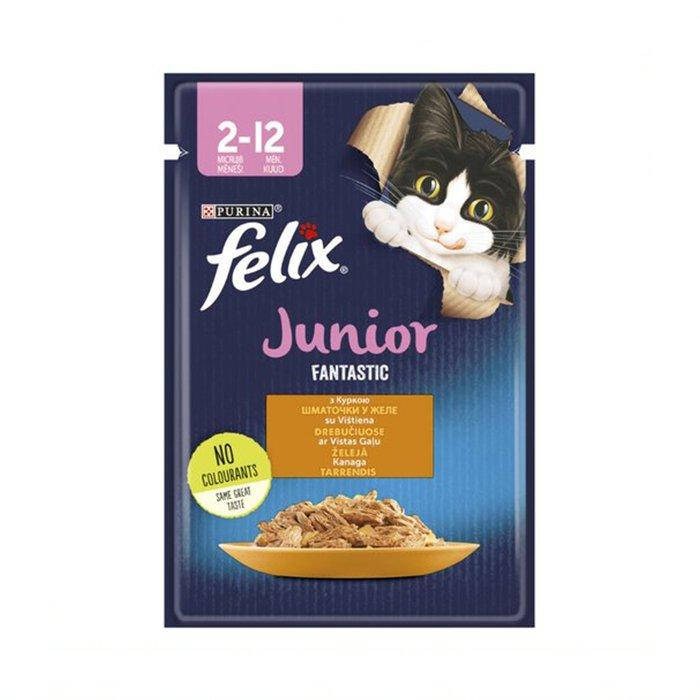 

Felix Fantastic для котят с курицей в желе 85 г