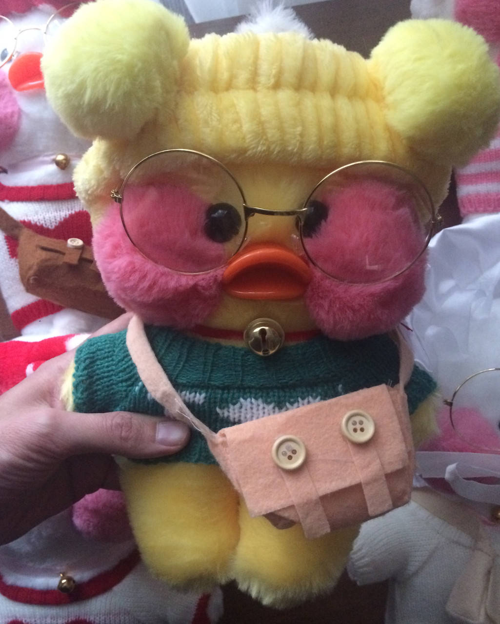 

Утка лалафанфан в очках игрушка качка