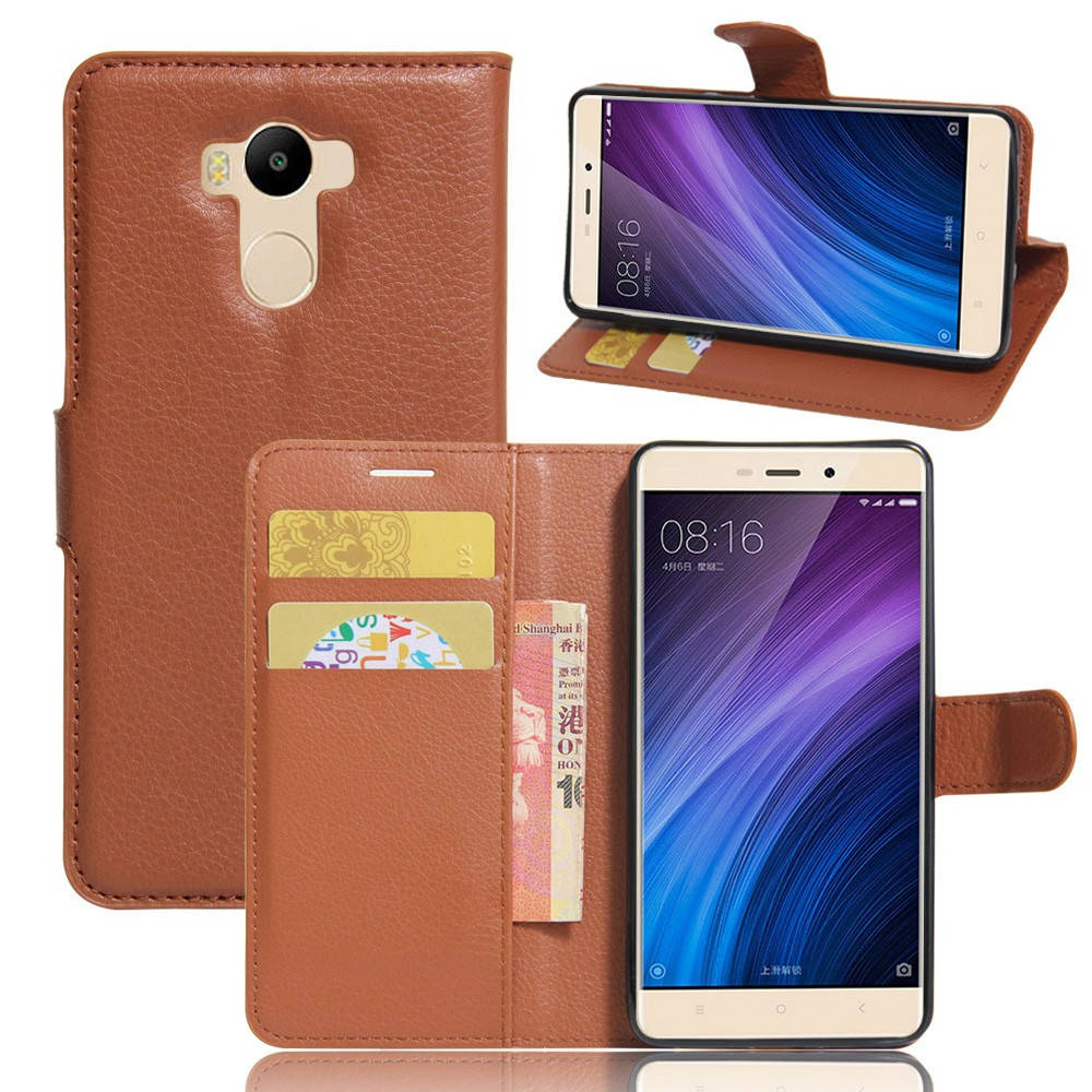

Чехол IETP для Xiaomi Redmi 4 / Redmi 4 Pro / Redmi 4 Prime книжка кожа PU коричневый