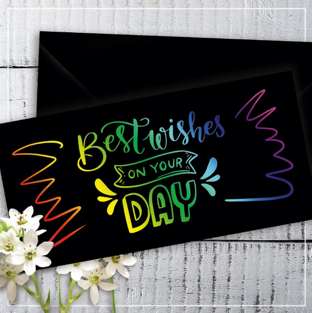 

Конверт для денег "Best wishes on your day"