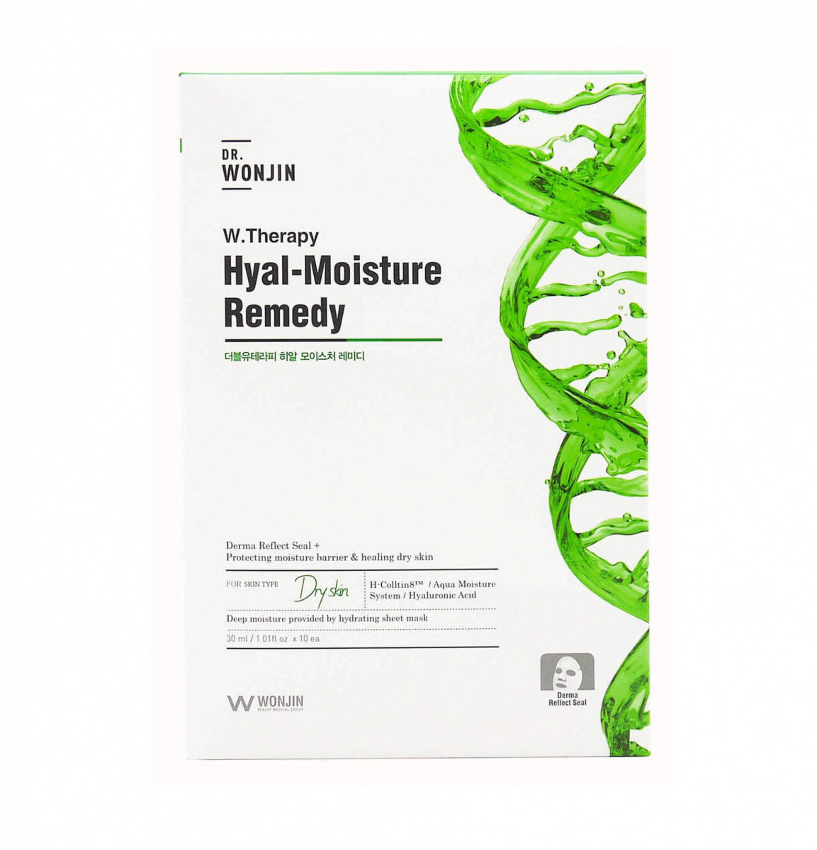 

Увлажняющая маска для сухой кожи Wonjin Hyal-Moisture Remedy, 30мл