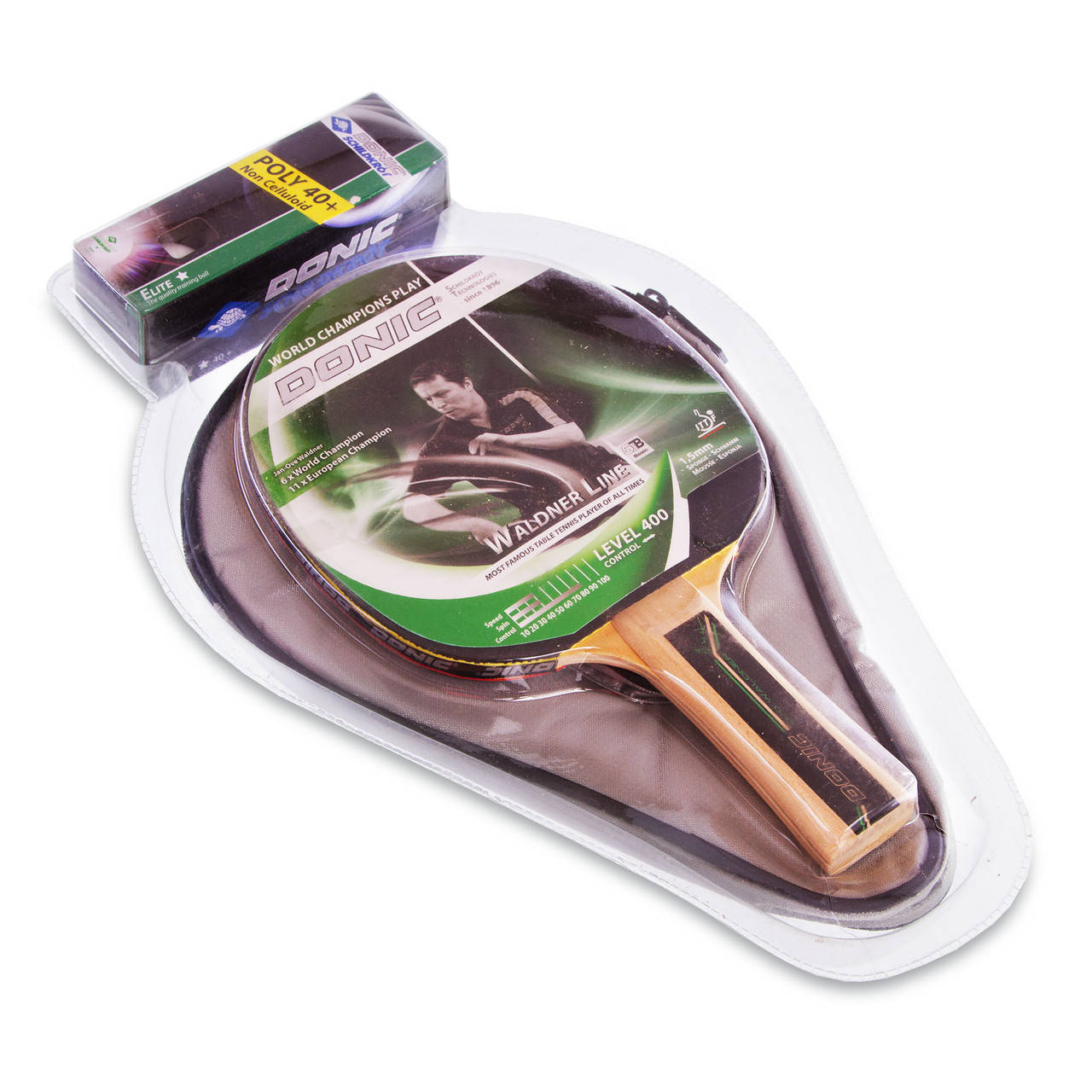 

Набор для настольного тенниса DONIC LEVEL 400 MT-788484 1 ракетка 3 мяча чехол