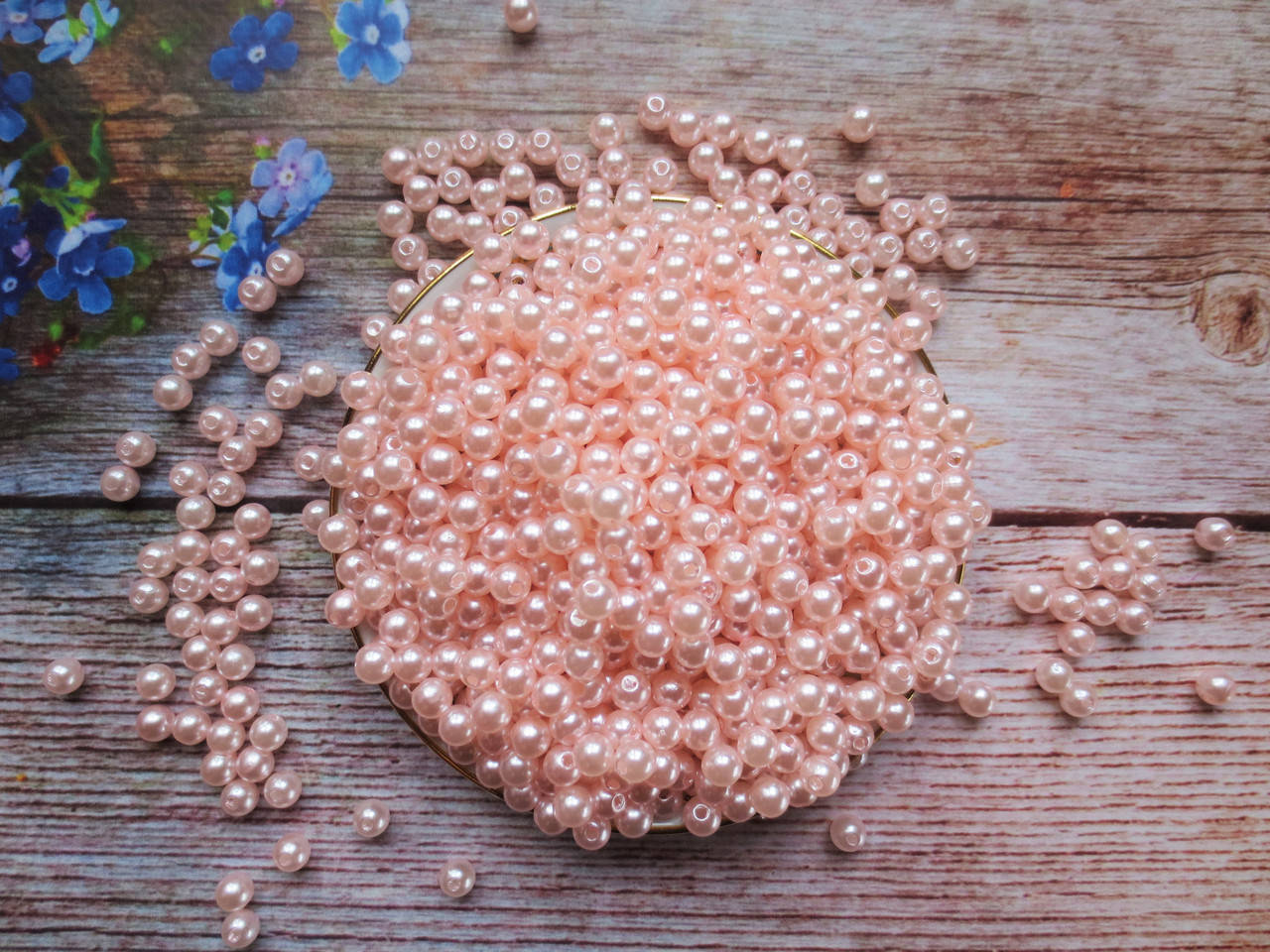 

Жемчуг дорогой искусственный, 6 мм, цвет персиковый, 10 грамм (~100 шт)