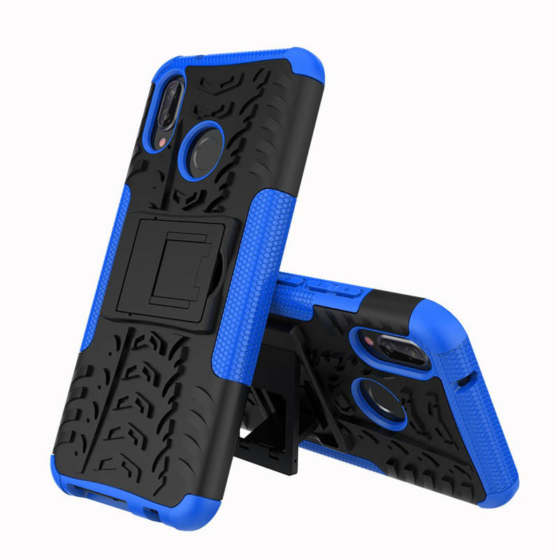 

PC + TPU чехол Armor для Huawei P Smart Plus (8 цветов) синий