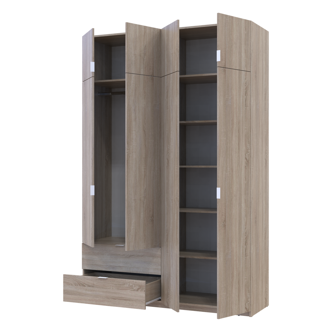 Розпашна Шафа для одягу Doros Лукас Дуб Сонома 160х50х240 (80737730) 2